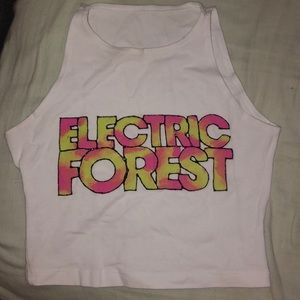 Handmade Electric Forest Crop Top